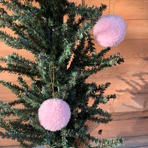 Set of 2 Pom Pom Ornaments